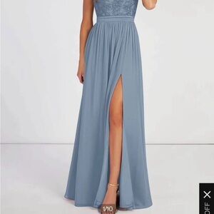 Azazie Elly Dusty Gray Size 10